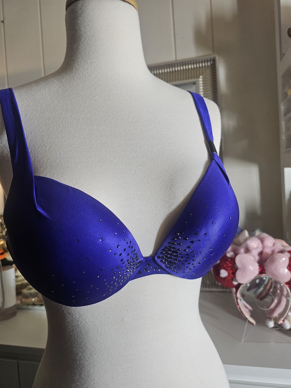 Victoria's Secret Royal Blue Rhinestone Push-Up Bra